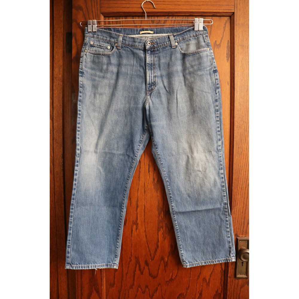 L.L.BEAN Jeans Men 40x29 Blue Natural Fit Denim Straight Leg 100 Cotton Workwear
